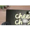 Cheers - Wijn - Zwart - Wit muismat rubber klein -closeup