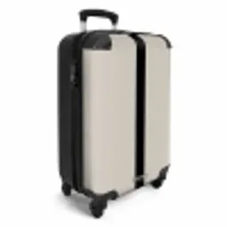 Minimal - Licht beige met zwarte streep NBS - Handbagage koffer - Unisex middel -productfoto_3d