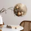 Kerst - Kerstballen - Beige - Goud Wandcirkel kunststof plaat 5mm dik klein -sfeer4