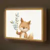 Vos - Dier - Bosdieren Light Box met batterij (Wandlamp kind) middel -z3d_website