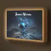 Ruimtewezen - Blauw - Galaxy Light Box met batterij (Wandlamp kind) middel -z3d_website