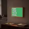 Amor - Valentijn - Groen - Tekst Light Box met batterij (Wandlamp) middel -sfeer1
