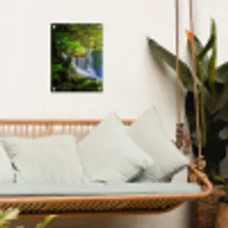 Waterval in het Regenwoud tuinposter los doek klein -sfeer7