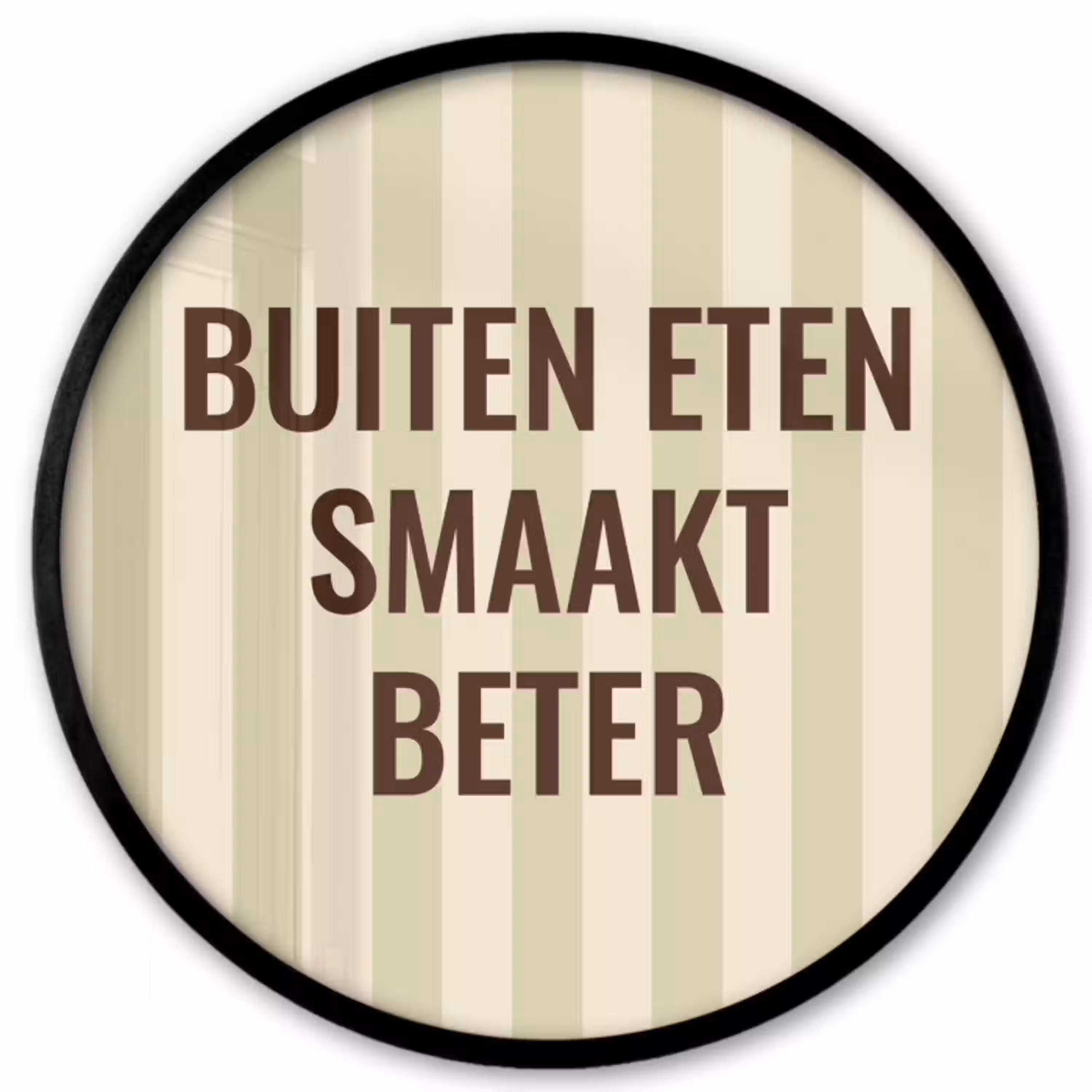 Buiten - Quote - Strepen - Zomer Fotolijst rond zonder passe partout klein -3d