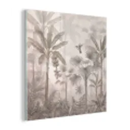 Jungle - Banenboom - Kolibrie - Beige plexiglas 5mm klein -z3d