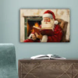 Kerst - Kerstman - Winter - Open Haard canvas 2cm klein -sfeer4