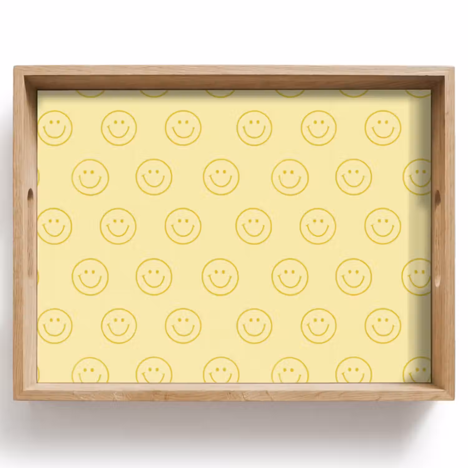 Dienblad - Smileys - Patroon - Retro - Zachtgeel