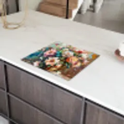 Bloeiende Verfkwasttuin Inductie beschermer vinyl 3mm middel -sfeer8