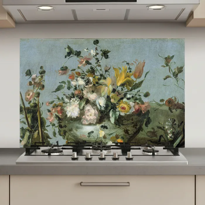Bloemen - Oude Meesters - Olieverf keuken achterwand spatscherm klein -3d_website