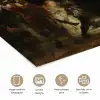 De Nachtwacht - Kunst - Oude meesters - Rembrandt poster papier klein -closeup_NL
