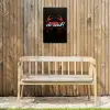 Krab - Rood - Neon - Quote Tuinposter op houten frame 2 cm dik klein -sfeer4