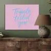 Tequila texted you - Roze - Blauw PET vilt klein -sfeer2