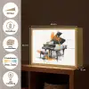 Piano - Oranje - Zwart - schets lijnen Light Box met batterij (Wandlamp) middel -USP_websiteoverzichtNL