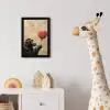 Street art - Chimpansee - Ballon - Graffiti - Banksy fotolijst zwart zonder passe partout klein -usfeer4_kinderkamer