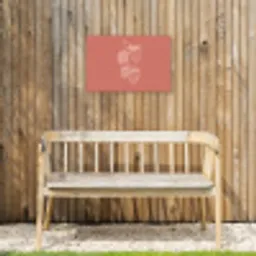 Minimalistisch - Illustratie - Aardbei - Tak Tuinposter op houten frame 2 cm dik klein -sfeer4