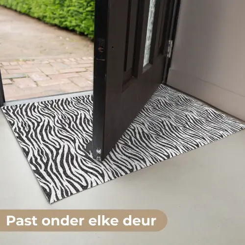 Zwart - Wit - Zebra - Patroon Deurmat klein 898 -USP_NL