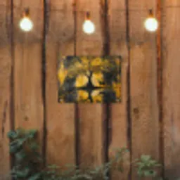 Boom - Verflook - Hert - Natuur - Goud tuinposter los doek klein -sfeer1
