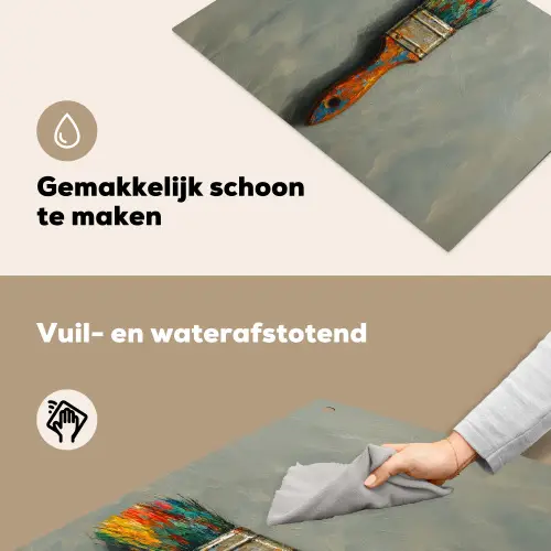 Verf - Kwast - Schilderij Inductie beschemer met haakjes klein -ky-schoon-nl