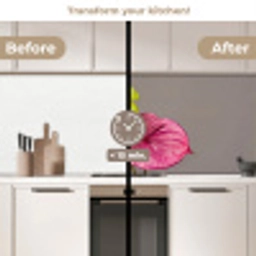 Planten - Anthurium - Groen - Roze keuken achterwand 2 middel -voor-na2_UK