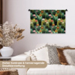Katten - Bloemen - Kleurrijk Wandkleed katoen klein 269 -tsfeer1_DE