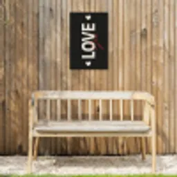 Love - Rood - Valentijn Tuinposter op houten frame 2 cm dik klein -sfeer4