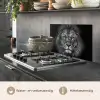 Leeuw - Dieren - Zwart - Wit keuken achterwand spatscherm klein -usp_NL