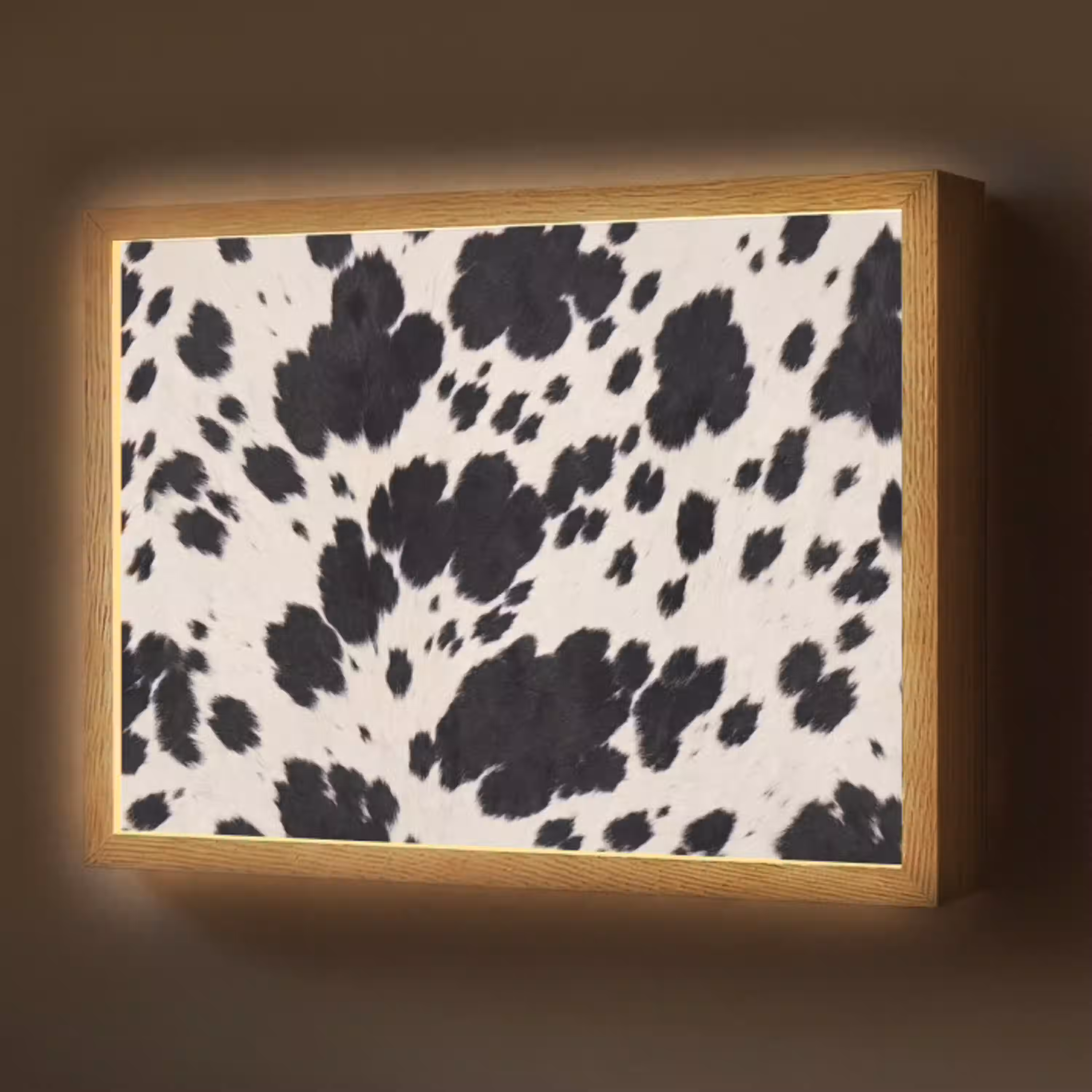 Patroon - Vacht - Zwart - Wit Light Box met batterij (Wandlamp) middel -z3d_website