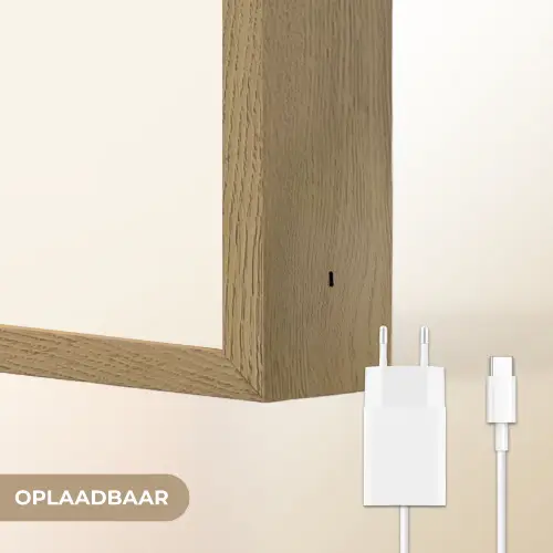 Schepijs - Hoorntje - Illustratie - Minimalistisch Light Box met batterij (Wandlamp) middel -USP_websiteoplaadbaarNL