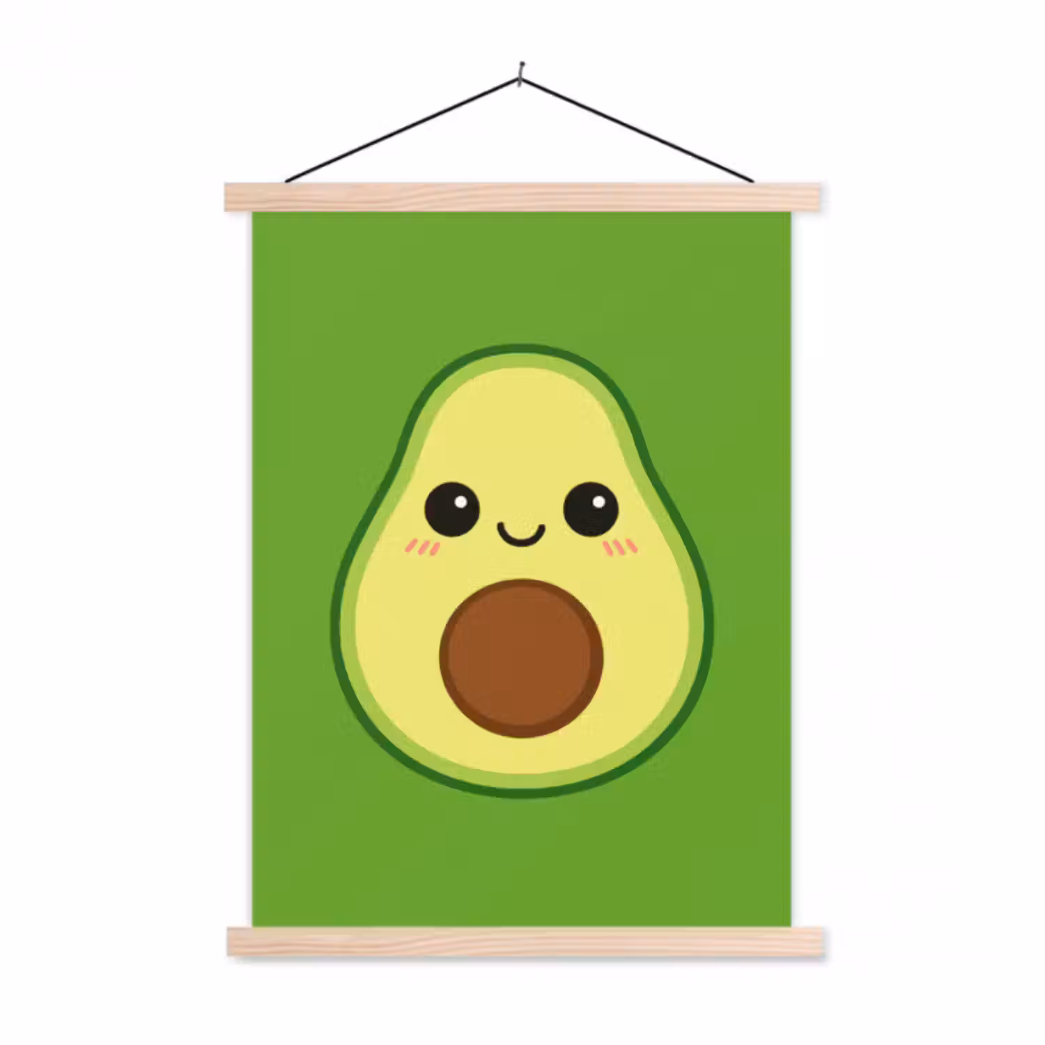Stoffbild - Avocado - Grün - Verspielt