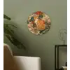 Kat - Sierlijk - Bloemen Wandcirkel kunststof plaat 5mm dik klein -sfeer3
