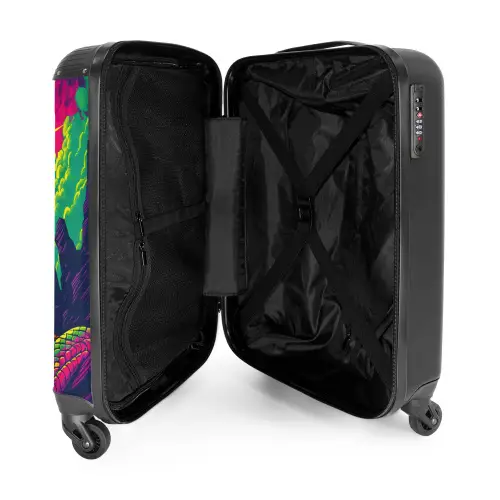 Tattoo style- Zonnige Slang NBS - Handbagage koffer - Kinderen Unisex middel -binnenkant