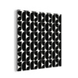 Modern - Geometrisch - Zwart aluminium wit klein 46 -3d