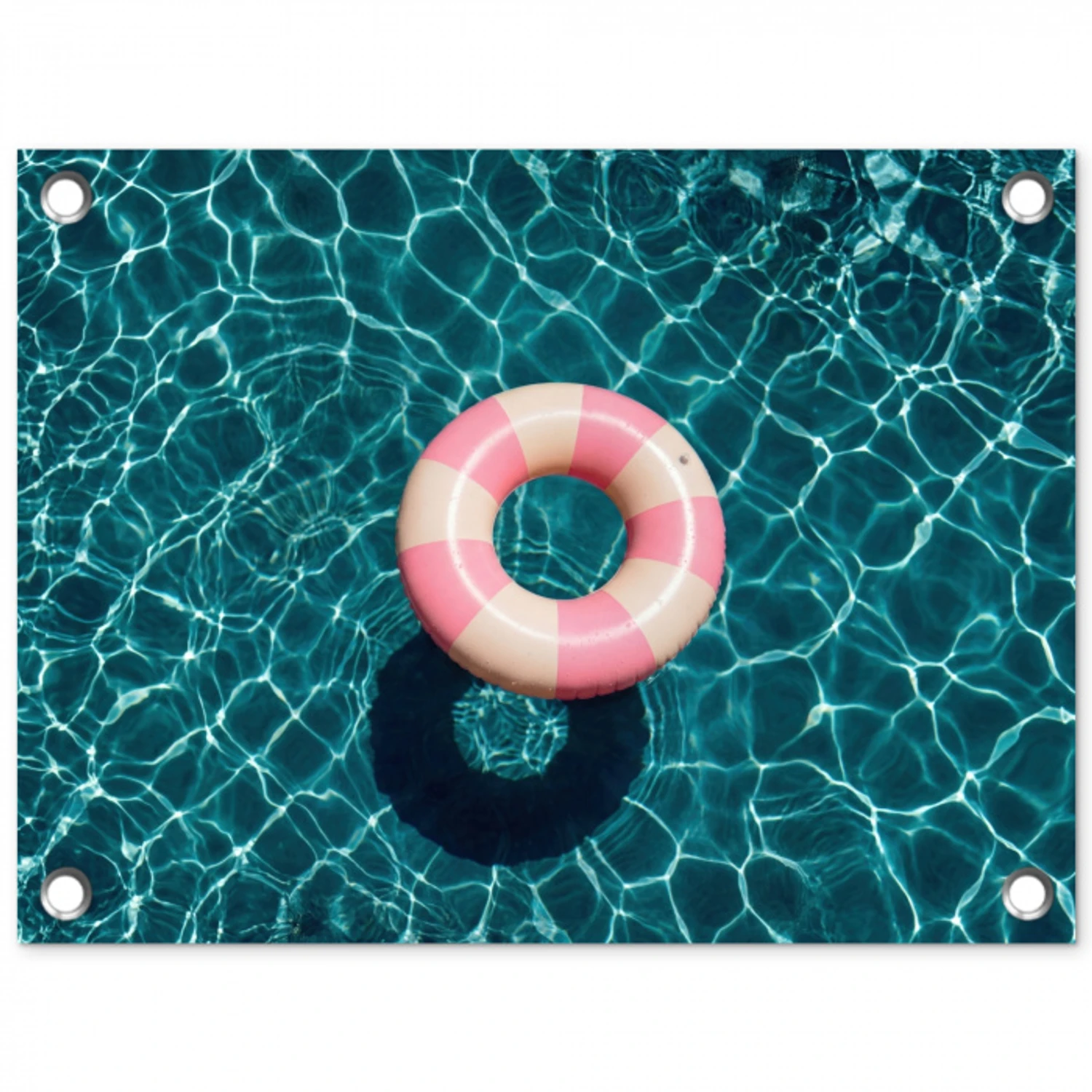 Drijvend - Zwemband - Water tuinposter los doek klein -3d