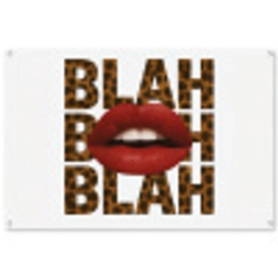 Lip - Rood - Quote tuinposter los doek groot -3d