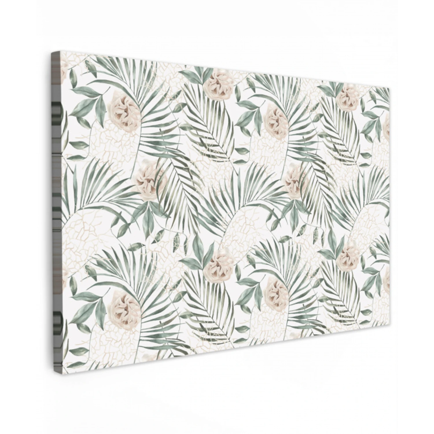Monstera - Palmblad - Jungle - Tropisch Tuinposter op houten frame 2 cm dik klein -3d