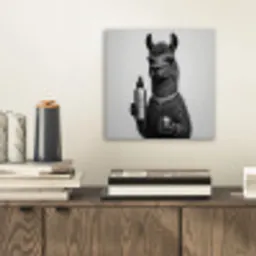 Lama - Flessen - Zwart - Wit aluminium wit klein -sfeer1