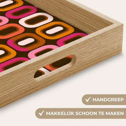 Modern - Retro - Kleurrijk Dienblad Rechthoek middel 911 -USP_HandgreepNL
