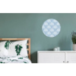 Palmboom - Modern - Blauw Wandcirkel aluminium klein 190 -slaapkamer