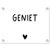 Quotes - Geniet - Spreuken tuinposter los doek klein -3d