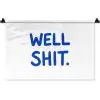Blauw - Quote - Wit Wandkleed katoen klein -zz3d