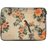 Vogel - Tak - Bloemen - Oranje laptophoes neopreen klein -zkaufland3dotto