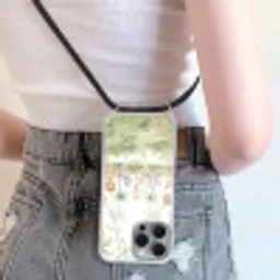 Dieren - Jungle - Pastel Hoesje iPhone 16 Pro Max met koord klein -sfeer5
