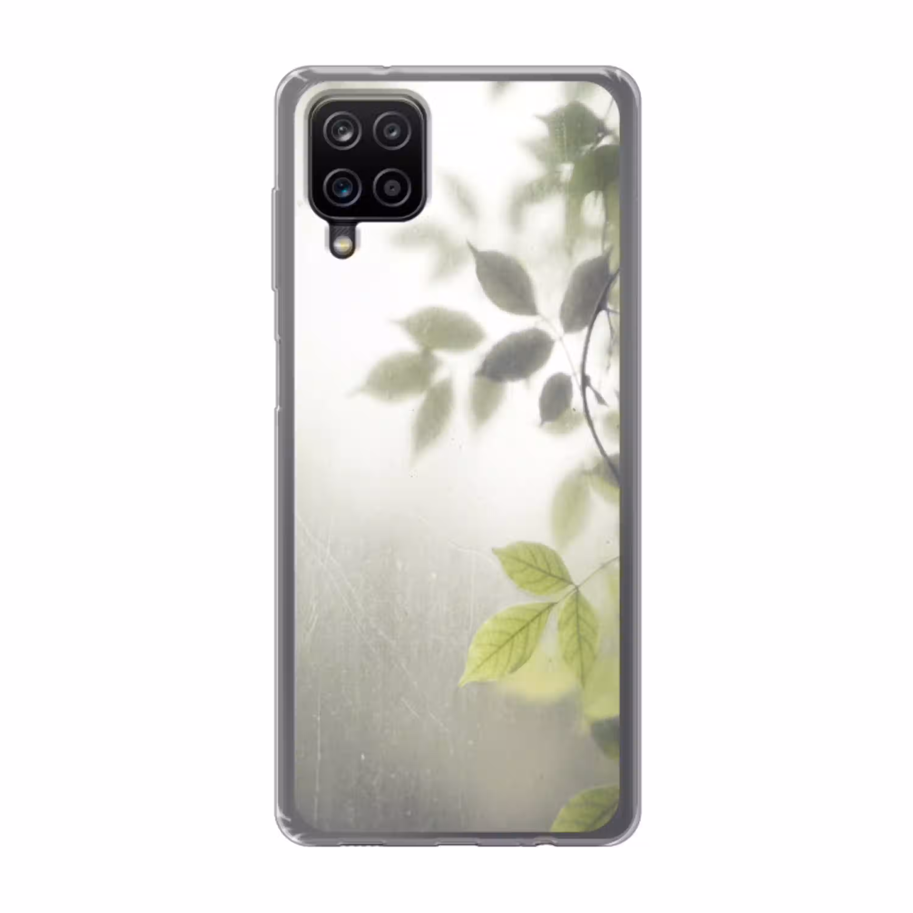 Blad - Schaduw - Natuur - Abstract - Groen Telefoonhoesje Samsung Galaxy A12 klein -3d
