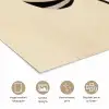 Bladeren - Gestreept - Stengel - Beige poster papier klein -closeup_NL