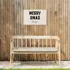 Kerst - Quotes - Merry xmas - Feestdagen - Zwart Tuinposter op houten frame 2 cm dik klein -sfeer4