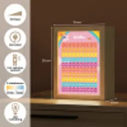 Getallen - Leren tellen voor kinderen - Getallenlijn - Cijfers - Roze - Eenhoorn Light Box met kabel klein -USP_NL
