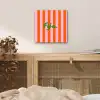 Patroon - Oranje - Fijn - Strepen aluminium wit klein -sfeer3