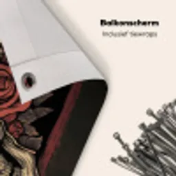 Schedel - Rozen - Gotisch Balkonbeschermer Duitsland klein -closeup_NL