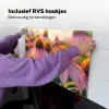 Bloemen - Paars - Bijen Inductie beschemer met haakjes klein -ky-ophangen-nl