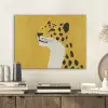 Cheetah - Illustratie - Geel PET vilt klein -sfeer1